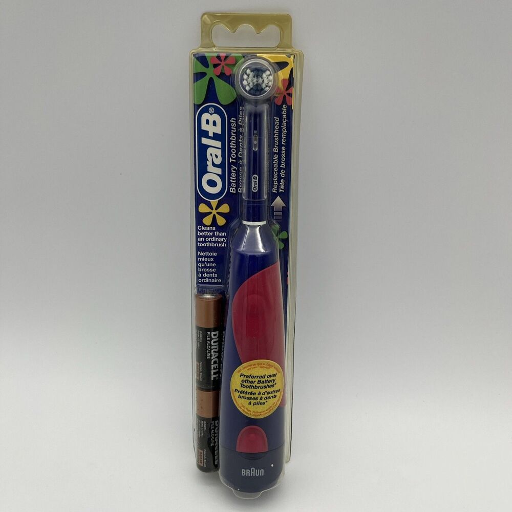 VTG Oral-B Braun 80s-90s Style Indicator Battery Toothbrush NOS -SEE PHOTOS RARE